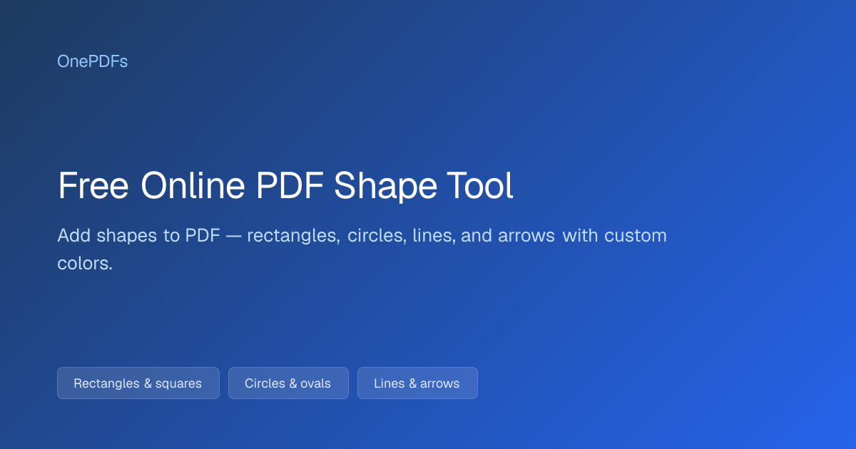 Free Online PDF Shape Tool | OnePDFs